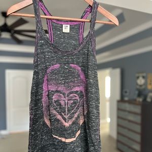 Roxy Women’s Medium Tank Top Black with Graphic Logo